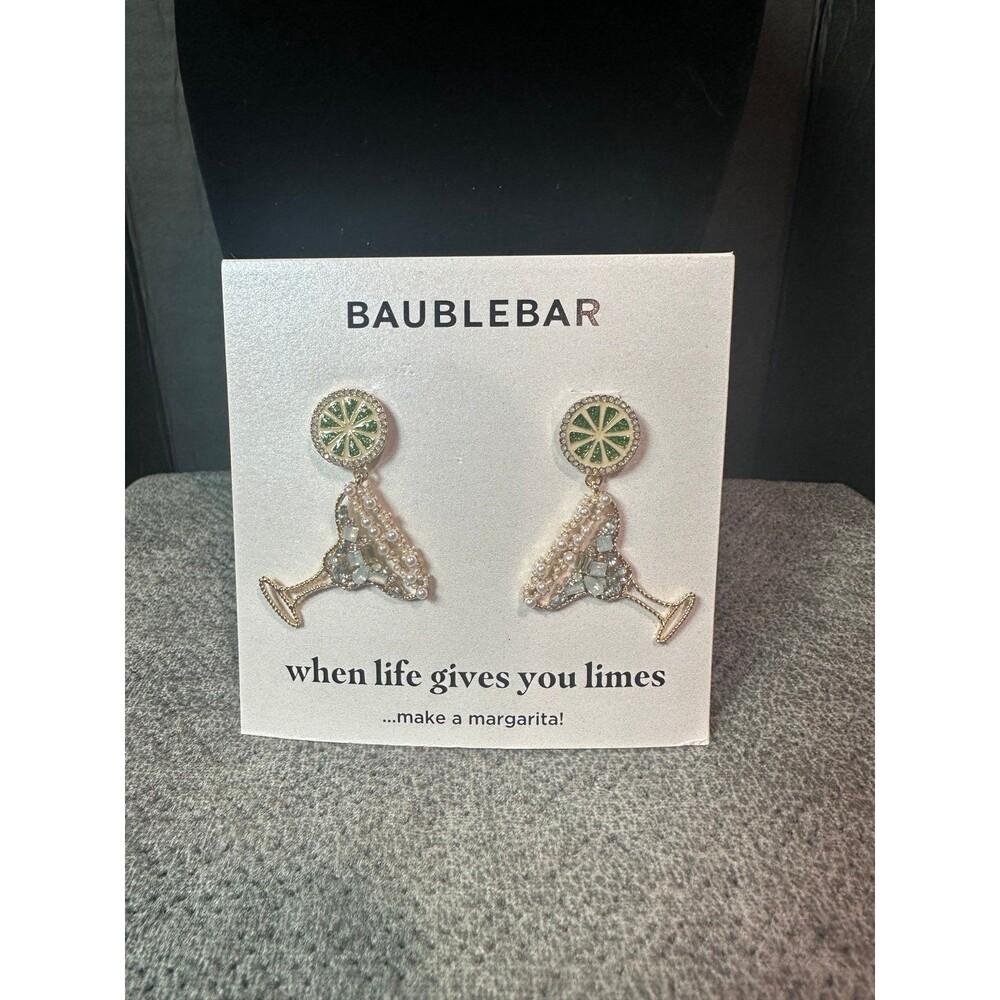 BaubleBar "Bubbly Delicious" Margarita-themed Statement Earrings
